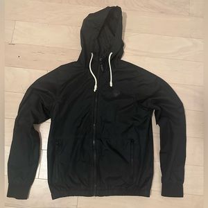 Zippered light weight jacket in black